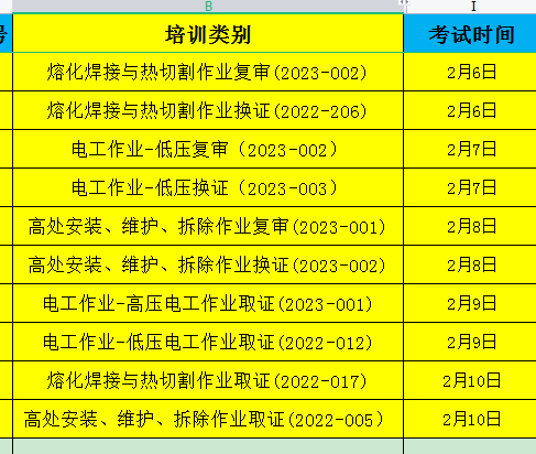 2023年石家莊電工證考試時間安排