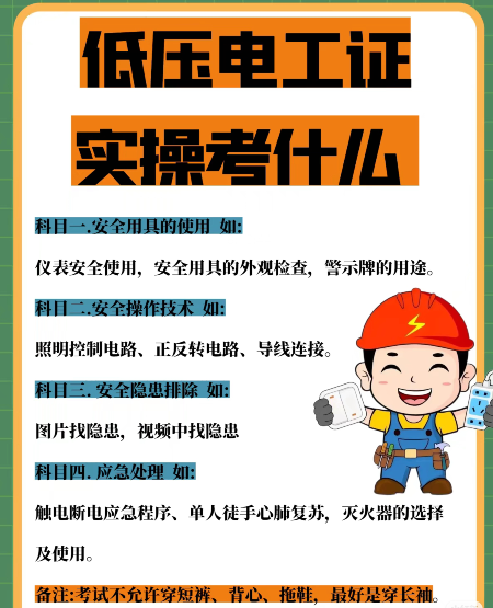 2025年電工證報考官網入口及考試安排